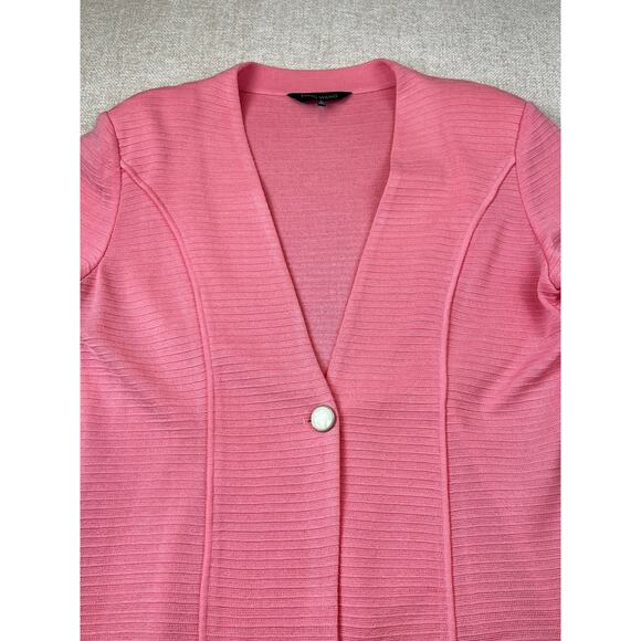 Ming Wang Women’s Large Pink Long Sleeve 1-Button Blazer Jacket Professional - Picture 7 of 7